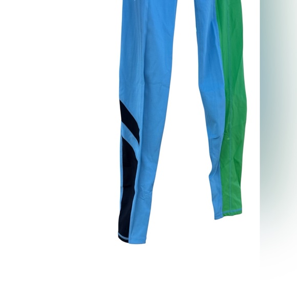 7 Days Active Colorblock Emmet Leggings Blue Green Small Sporty Chic Yoga Gym - Picture 4 of 8